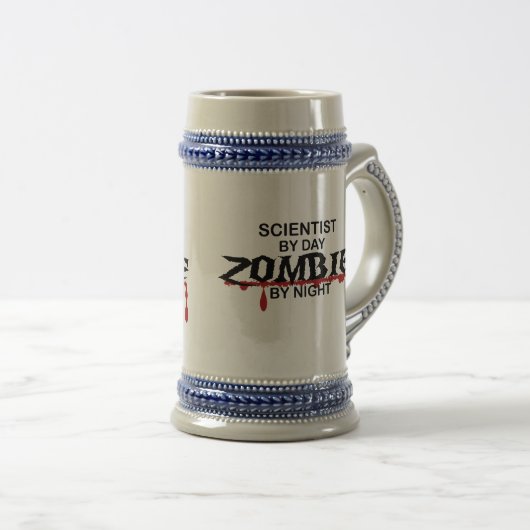 Wissenschaftler-Zombie Bierglas (VorderseiteRechts)