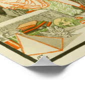 Wissenschaftlerin Globe Pyramid Print Poster (Ecke)