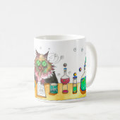 Wissenschaftlerin Katze Tasse, Geschenk für Wissen Kaffeetasse (VorderseiteRechts)