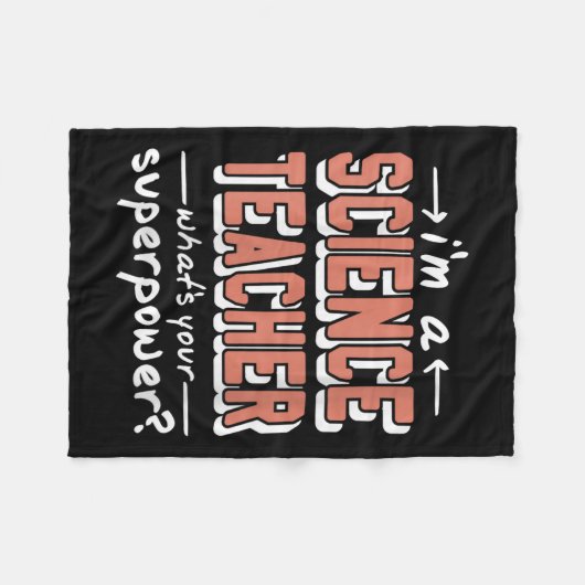 WissenschaftlerinLehrerinSuperwerFunny Nerd Pride  Fleecedecke (Vorderseite (Horizontal))