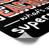 WissenschaftlerinLehrerinSuperwerFunny Nerd Pride Poster (Ecke)