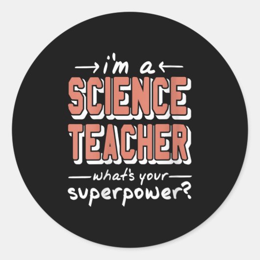 WissenschaftlerinLehrerinSuperwerFunny Nerd Pride Runder Aufkleber (Vorderseite)