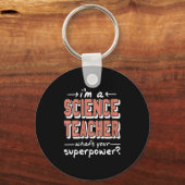 WissenschaftlerinLehrerinSuperwerFunny Nerd Pride Schlüsselanhänger (Vorderseite)