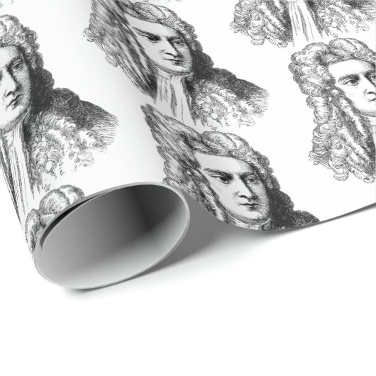 Wissenschaftlermathephysik Sir-Isaac Newton Geschenkpapier (Rolleneckpunkt)