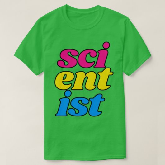 Wissenschaftlerpansexuelle vertikale Grenze 1 T-Shirt (Design vorne)