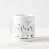 Wissenschaftlerpeptid-Wort-Tasse Kaffeetasse (Vorderseite Links)