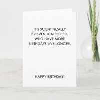 Wissenschaftlich bewiesene Funny Birthday Card