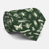 Wissenschaftliche antike Bugs Insekten Creme und G Krawatte (Gerollt)