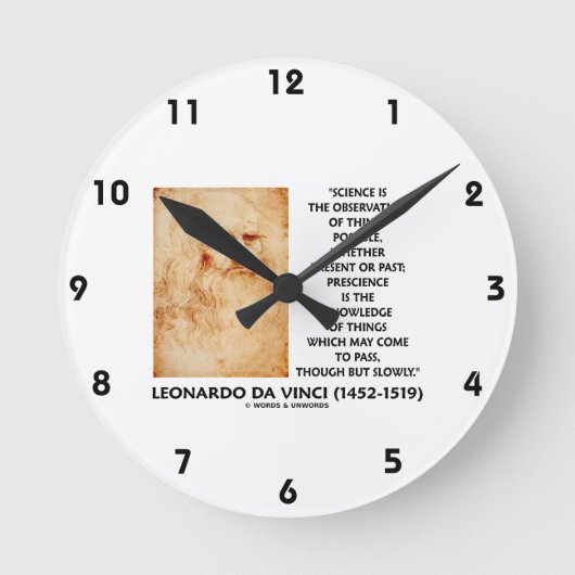 Wissenschaftliche Beobachtung Things möglich Presc Runde Wanduhr (Vorderseite)