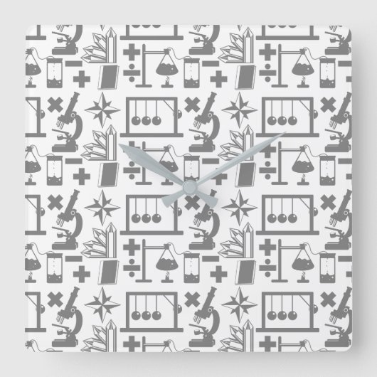 Wissenschaftliche Biologie Geografie Geografie Quadratische Wanduhr (Vorderseite)