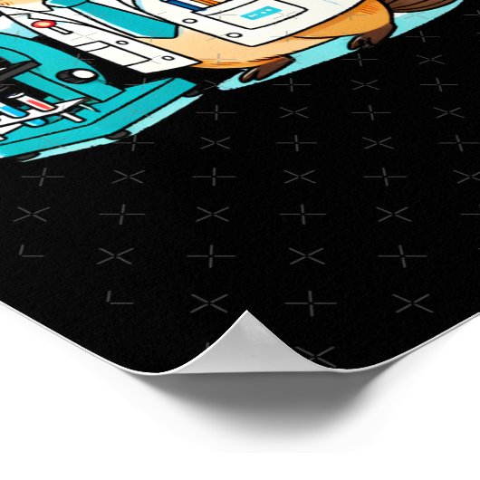 Wissenschaftliche Capybara-Experimente im Labor Poster (Ecke)