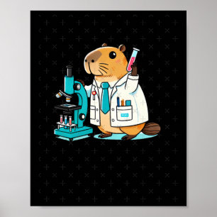 Wissenschaftliche Capybara-Experimente im Labor Poster