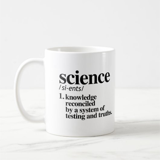 Wissenschaftliche Definition Kaffeetasse (Links)