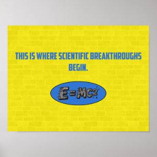 Wissenschaftliche Durchbrüche Beginnen Hier STEM Poster