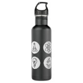 Wissenschaftliche Elemente Edelstahlflasche (Vorderseite)