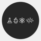 Wissenschaftliche Elemente Runder Aufkleber (Vorderseite)