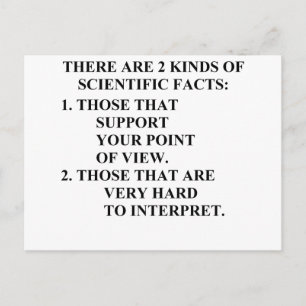 wissenschaftliche Fakten Postkarte