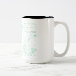 Wissenschaftliche Formel Zweifarbige Tasse