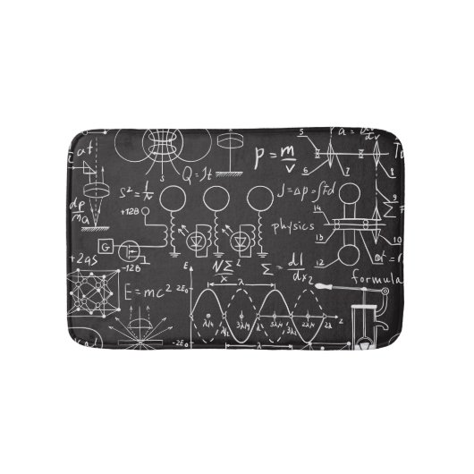 Wissenschaftliche Formeln: Chalkboard-Berechnungsm Badematte (Vorderseite)
