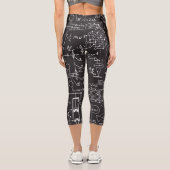 Wissenschaftliche Formeln: Chalkboard-Berechnungsm Capri Leggings (Rückseite)