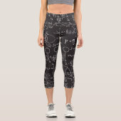 Wissenschaftliche Formeln: Chalkboard-Berechnungsm Capri Leggings (Vorderseite)