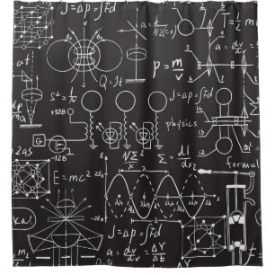 Wissenschaftliche Formeln: Chalkboard-Berechnungsm Duschvorhang