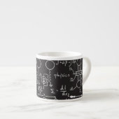 Wissenschaftliche Formeln: Chalkboard-Berechnungsm Espressotasse (Vorderseite Rechts)