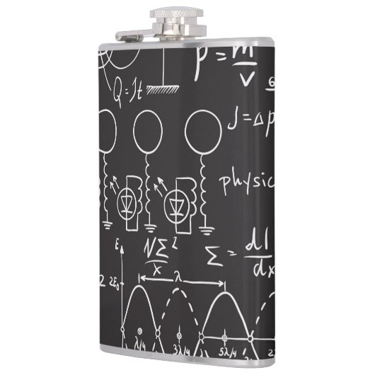 Wissenschaftliche Formeln: Chalkboard-Berechnungsm Flachmann (Links)