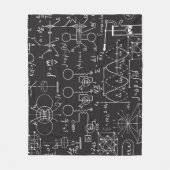Wissenschaftliche Formeln: Chalkboard-Berechnungsm Fleecedecke (Vorderseite)