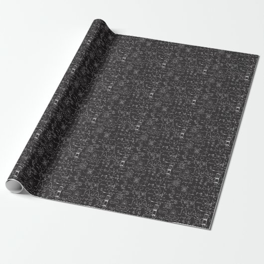Wissenschaftliche Formeln: Chalkboard-Berechnungsm Geschenkpapier (Ungerollt)