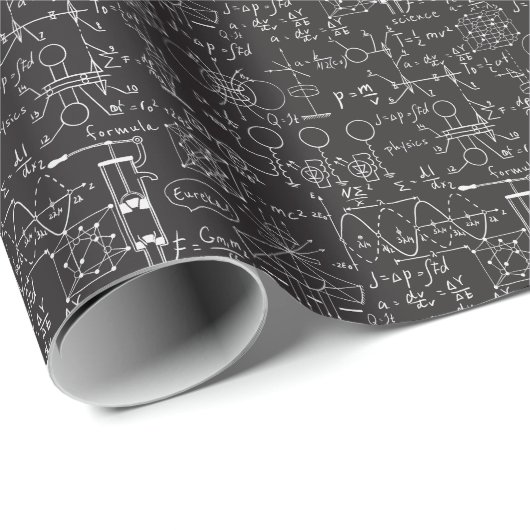 Wissenschaftliche Formeln: Chalkboard-Berechnungsm Geschenkpapier (Rolleneckpunkt)