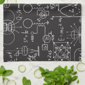 Wissenschaftliche Formeln: Chalkboard-Berechnungsm Geschirrtuch (Gefaltet)