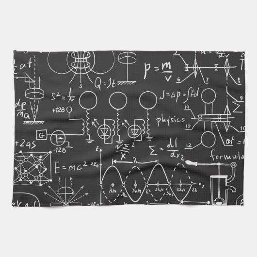 Wissenschaftliche Formeln: Chalkboard-Berechnungsm Geschirrtuch (Horizontal)