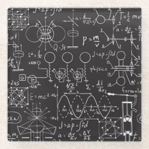 Wissenschaftliche Formeln: Chalkboard-Berechnungsm Glasuntersetzer