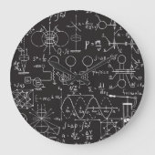 Wissenschaftliche Formeln: Chalkboard-Berechnungsm Große Wanduhr (Vorderseite)