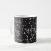 Wissenschaftliche Formeln: Chalkboard-Berechnungsm Kaffeetasse (Vorderseite Links)