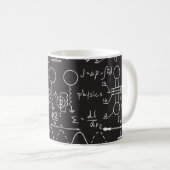 Wissenschaftliche Formeln: Chalkboard-Berechnungsm Kaffeetasse (VorderseiteRechts)