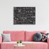 Wissenschaftliche Formeln: Chalkboard-Berechnungsm Leinwanddruck (Insitu (Wohnzimmer))