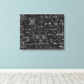 Wissenschaftliche Formeln: Chalkboard-Berechnungsm Leinwanddruck (Insitu (Holzboden))