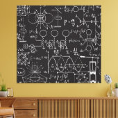 Wissenschaftliche Formeln: Chalkboard-Berechnungsm Leinwanddruck (Insitu (Wohnzimmer))