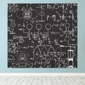 Wissenschaftliche Formeln: Chalkboard-Berechnungsm Leinwanddruck (Insitu (Holzboden))