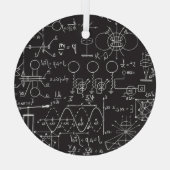 Wissenschaftliche Formeln: Chalkboard-Berechnungsm Ornament Aus Glas (Rückseite)