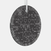 Wissenschaftliche Formeln: Chalkboard-Berechnungsm Ornament Aus Glas (Vorderseite Rechts)
