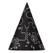 Wissenschaftliche Formeln: Chalkboard-Berechnungsm Partyhütchen (Links)