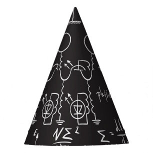 Wissenschaftliche Formeln: Chalkboard-Berechnungsm Partyhütchen