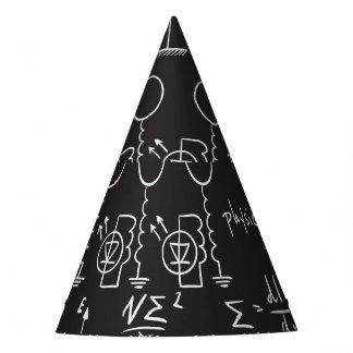 Wissenschaftliche Formeln: Chalkboard-Berechnungsm Partyhütchen