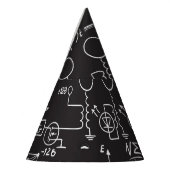 Wissenschaftliche Formeln: Chalkboard-Berechnungsm Partyhütchen (Links)