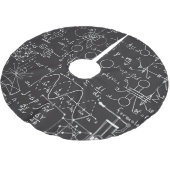 Wissenschaftliche Formeln: Chalkboard-Berechnungsm Polyester Weihnachtsbaumdecke (Schrägansicht)