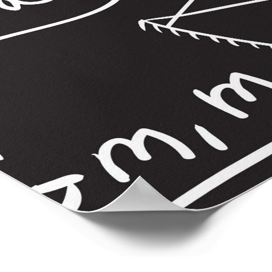 Wissenschaftliche Formeln: Chalkboard-Berechnungsm Poster (Ecke)