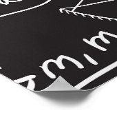 Wissenschaftliche Formeln: Chalkboard-Berechnungsm Poster (Ecke)